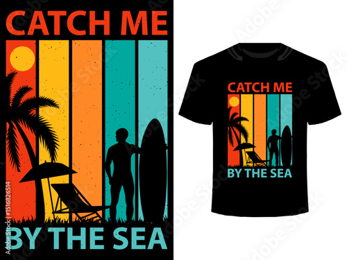 Beach Retro Vintage T Shirt Design Vectors file Download | Adobe Stock