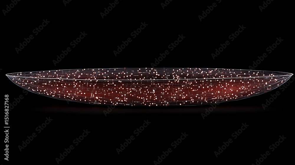 Fototapeta premium Oval dish with embedded copper particles