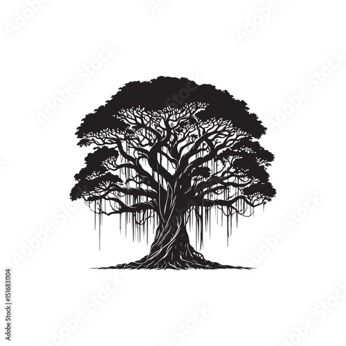 Banyan tree Vector (7).eps
