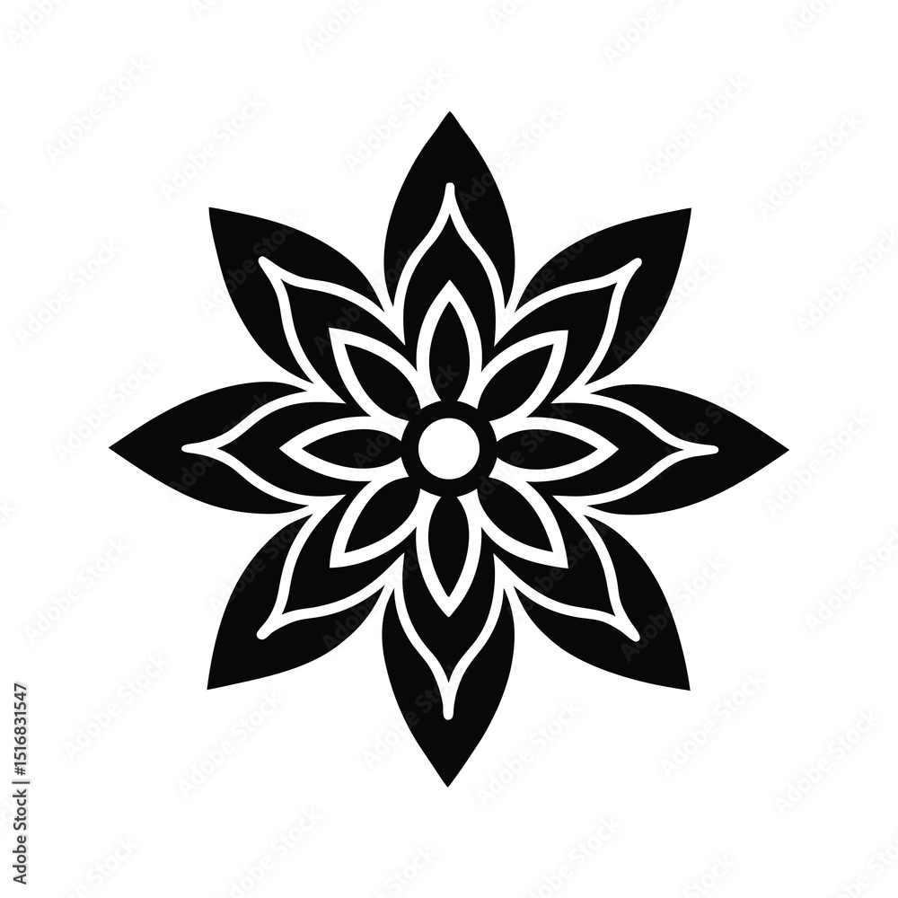 Fototapeta premium Tribal Wolf Head Design