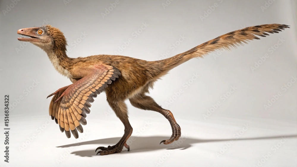 Fototapeta premium Epidexipteryx on studio background