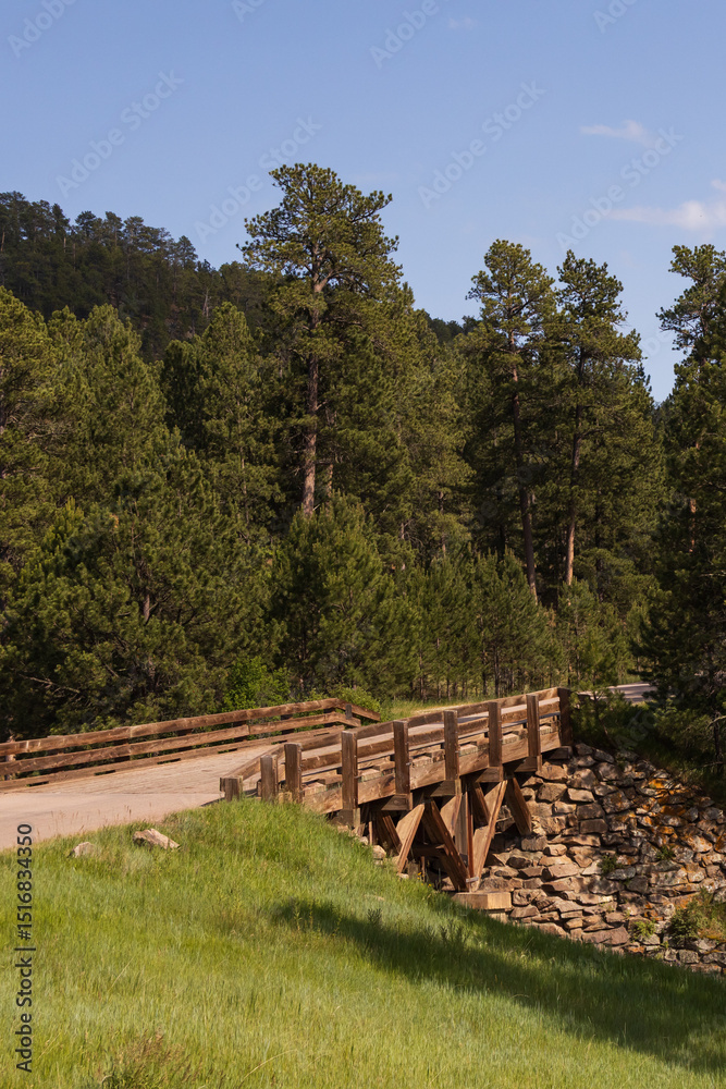 Wooden bridge at Stockade Lake, South Dakota Wooden bridge at Stockade Lake, South Dakota