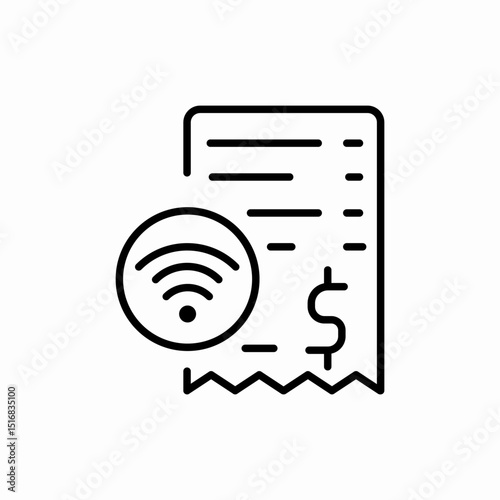 Utility wifi internet service icon vector sign
