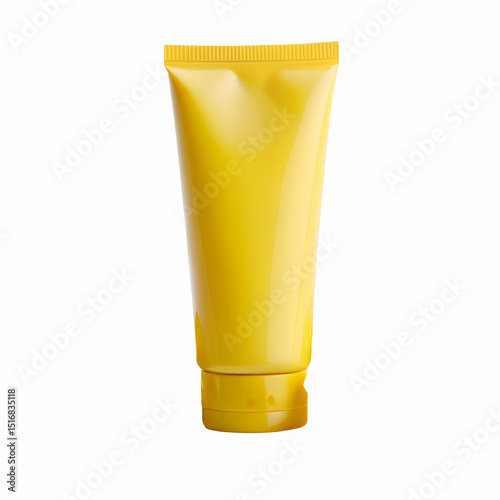 Wallpaper Mural Isolated studio shot of a yellow cosmetic tube on a white background for mockups Torontodigital.ca