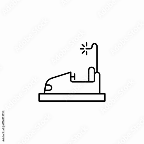 bumper car icon sign vector