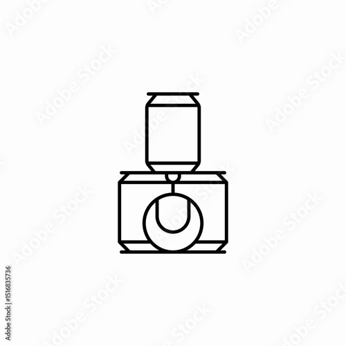 can crusher icon sign vector