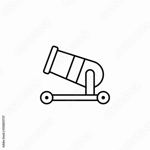cannon gun icon sign vector