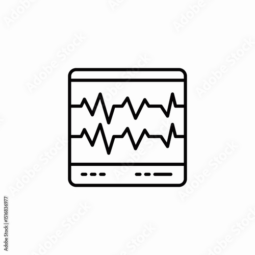 ecg heart icon sign vector
