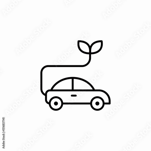 eco car icon sign vector