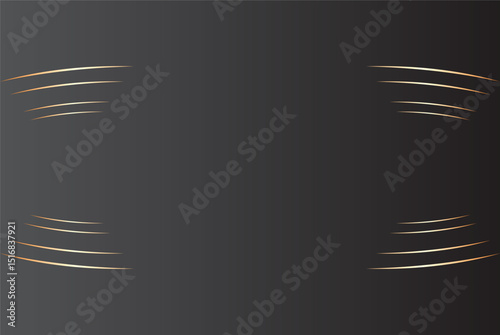 Abstract dark gradient design with golden shapes and smooth curves