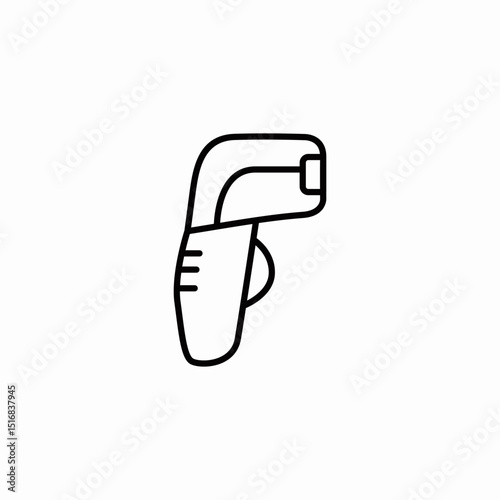 electronic thermometer icon sign vector