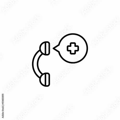 emergency call icon sign vector
