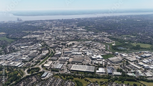 Arial view of Sutton Fields Industrial Estates, Kingston upon Hull. 