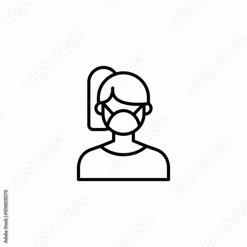 female mask icon sign vector