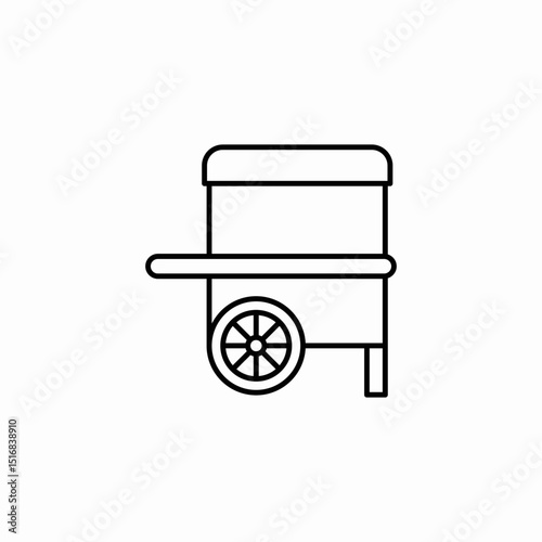 food cart icon sign vector