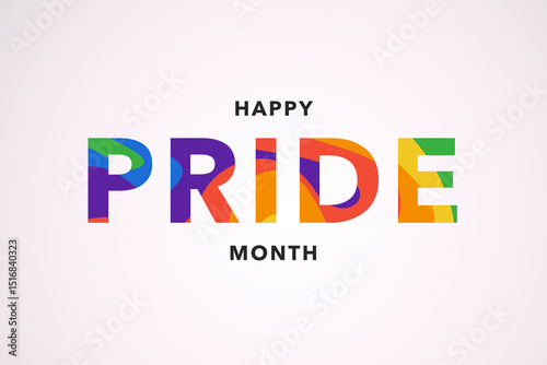 Pride Month in June. LGBTQ multicolored rainbow flag. Original color symbol of gay pride background, high resolution poster	or banner