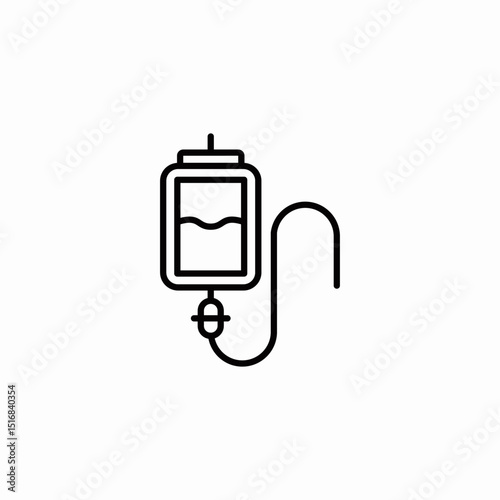 iv bag icon sign vector