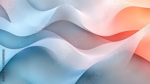 Abstract wavy pattern with soft pastel colors blending seamlessly