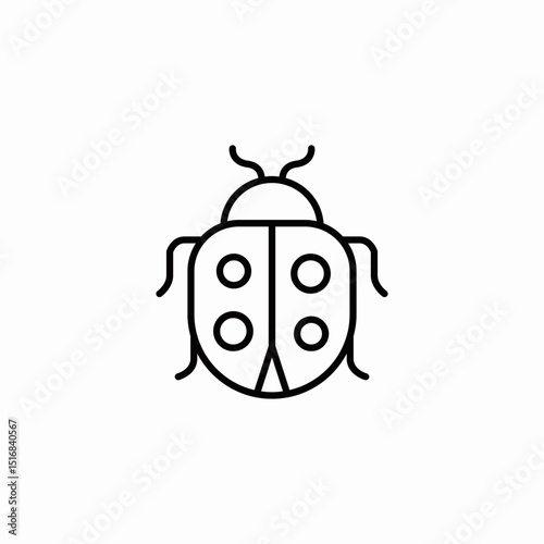 lady bug icon sign vector