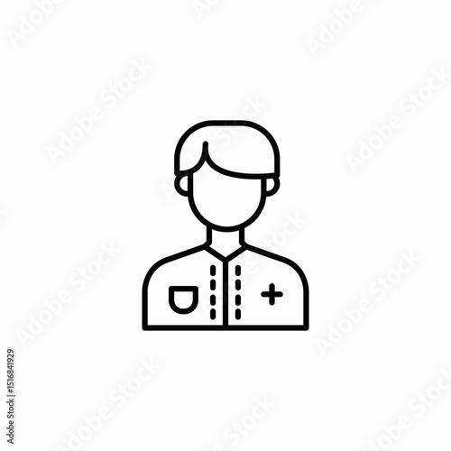 male nurse icon sign vector