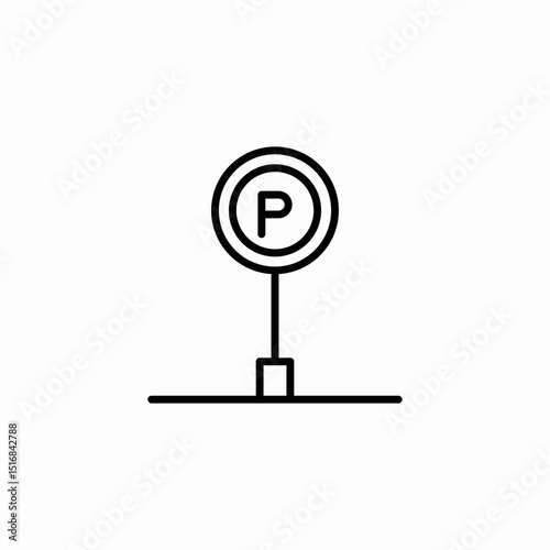 parking stand icon sign vector