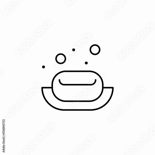 soap dish icon sign vector