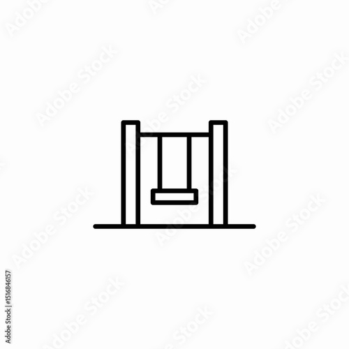 swing playground icon sign vector