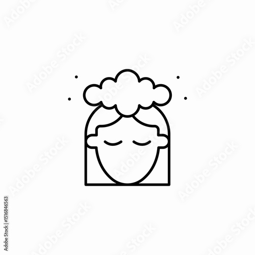thinking dreaming icon sign vector