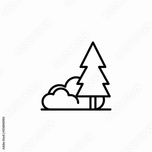 tree bush icon sign vector