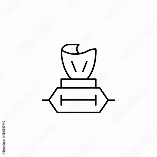 wet wipes icon sign vector