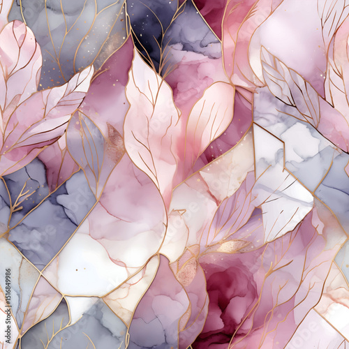 Abstract watercolor art in soft, pastel colors. Bright fluid on the wall. Delicate flowers. Vector