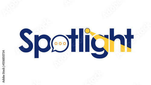 Bold and clean logo design for Spotlight, combining text and iconography.