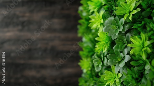 Vibrant lush green vertical garden wall enhances modern eco-friendly architecture with natural ambiance