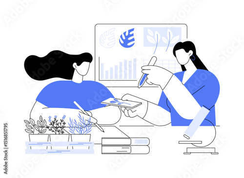 Plant science isolated cartoon vector illustrations.