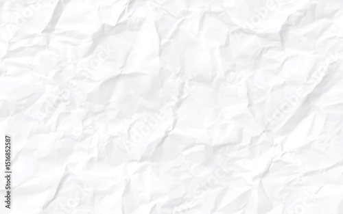 Clean white paper, wrinkled, abstract background.
white crumpled paper texture for background.