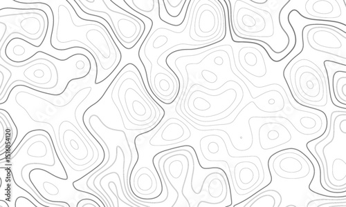 Abstract topographic contours map background. Topographic map and place for texture. Wavy curve lines banner design. Topographic Contour Map Template. Abstract vector illustration.