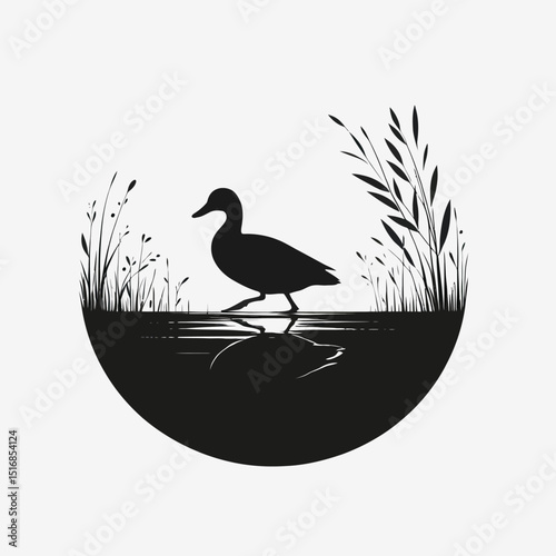 Stylized Mallard Duck Silhouette24