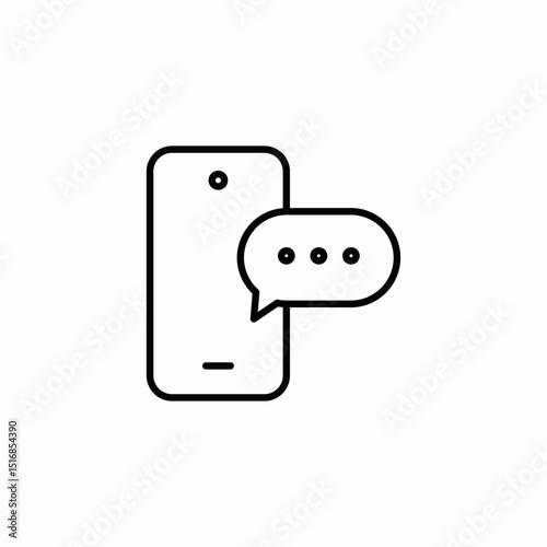 mobile texting icon sign vector