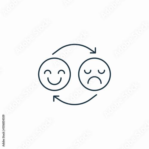mood swing icon sign vector
