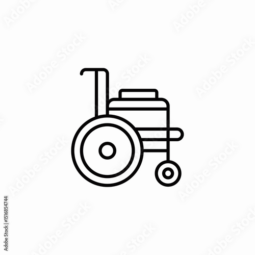 nursing wheelchair icon sign vector