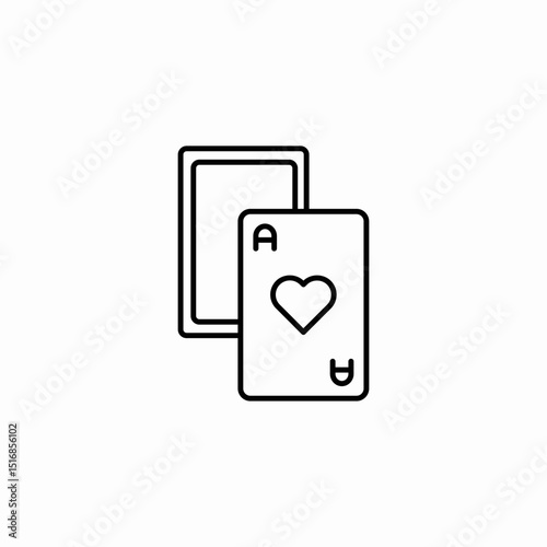 play cards icon sign vector