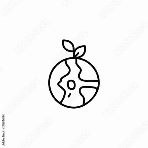 planet ecology icon sign vector