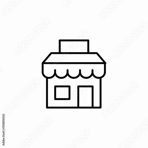 retail shop icon sign vector