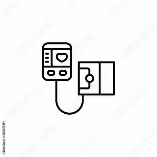 sphygmomanometer pressure icon sign vector