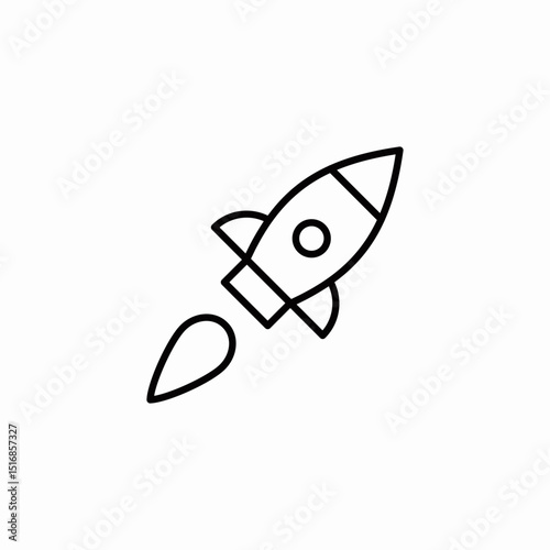 space rocket icon sign vector