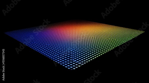 Colorful, textured, 3D square