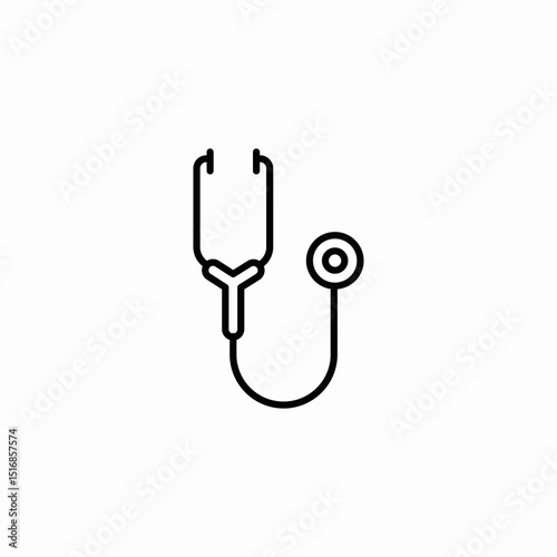 stethoscope medical icon sign vector