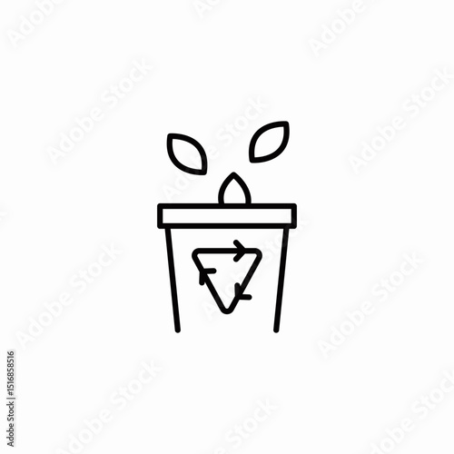 trash bin icon sign vector