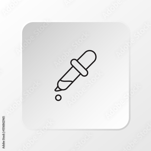 Dropper Icon, Minimal Vector for Medical and Lab Equipment Vector Design