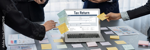 Online tax return form for submitting individual income tax return form brisk on the internet website. Government web for tax payment and return. Taxation technology concept.